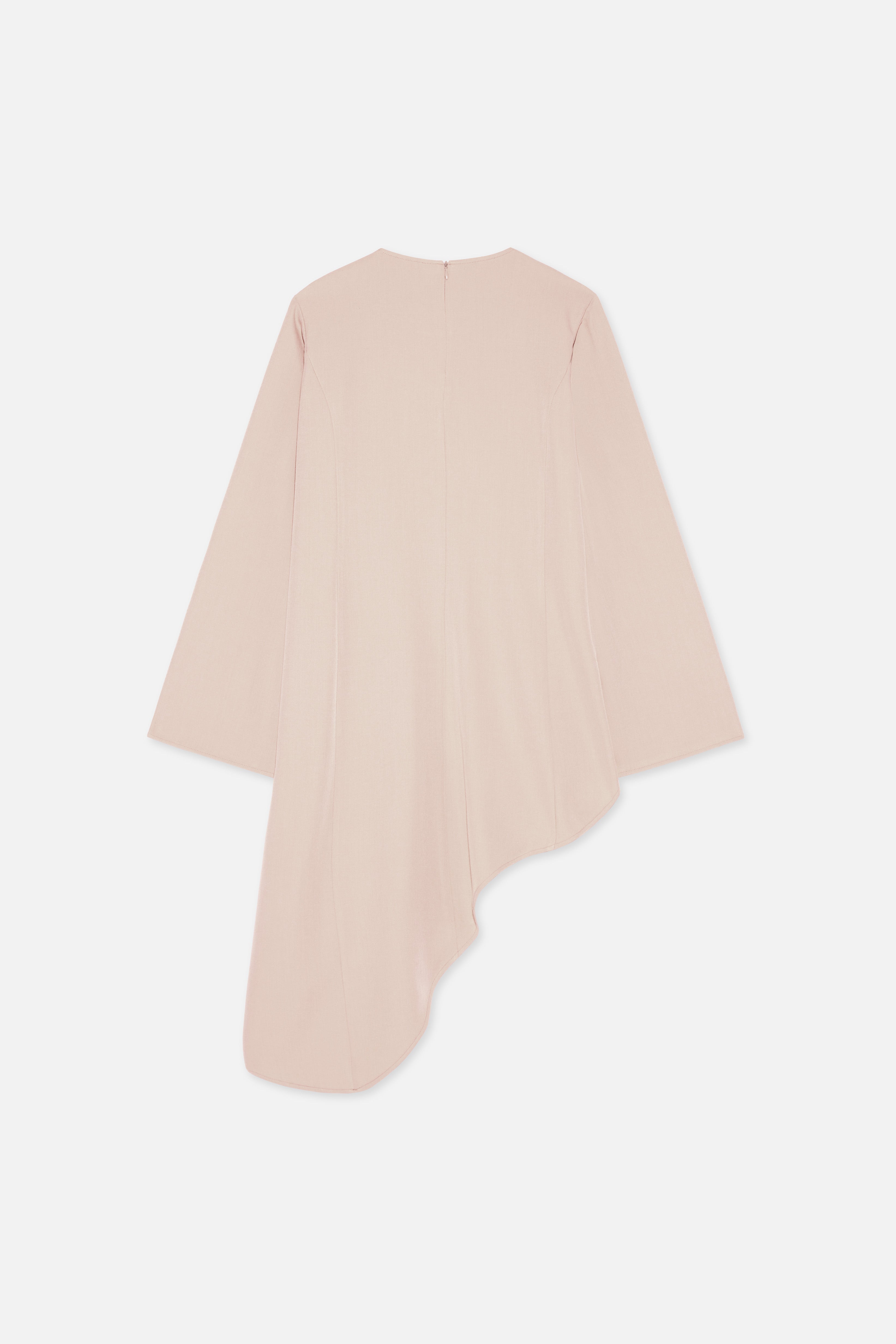 Soft Curved Tailored Top | Dark Rose