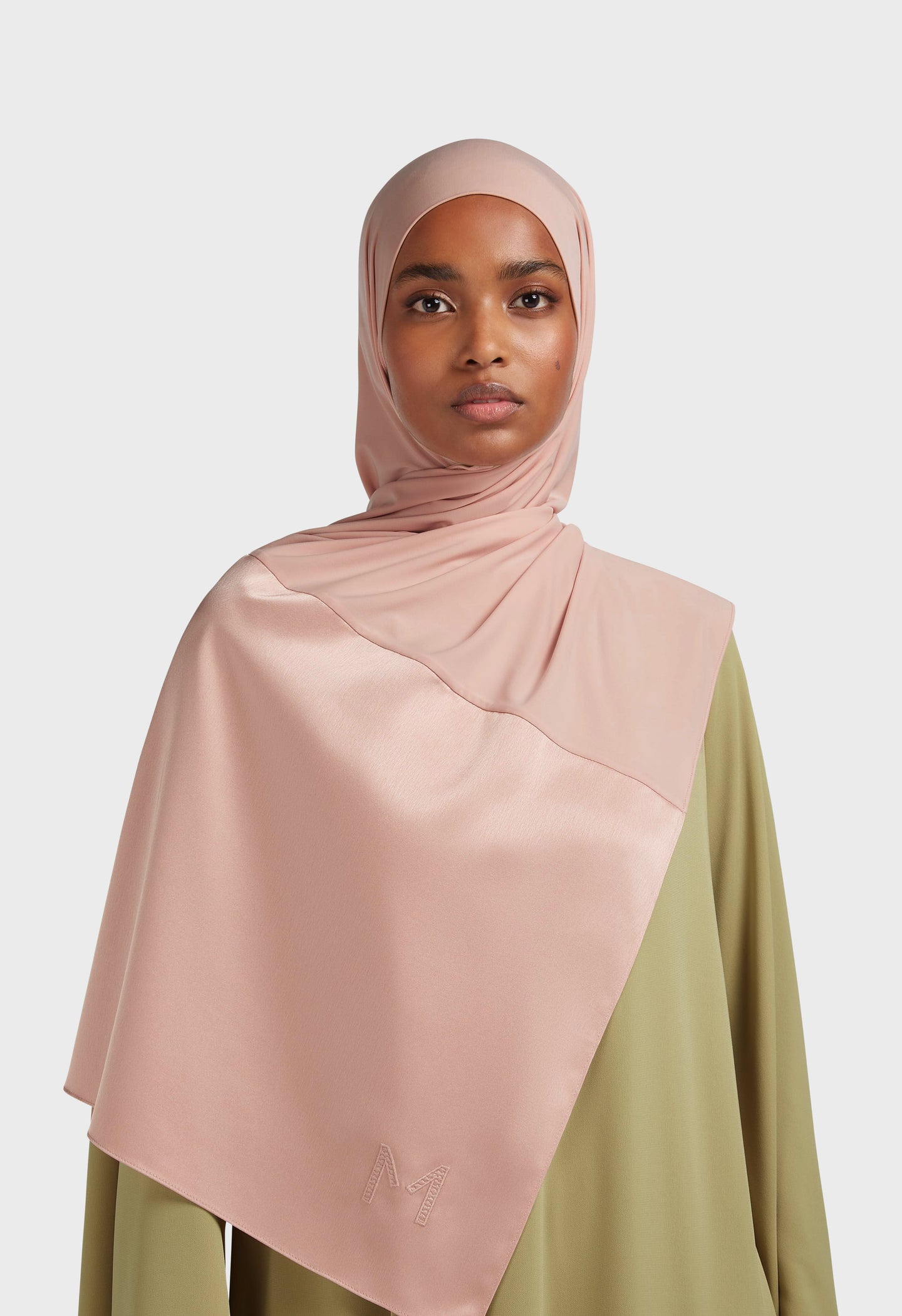 Structured Satin Edge Scarf | Dark Rose