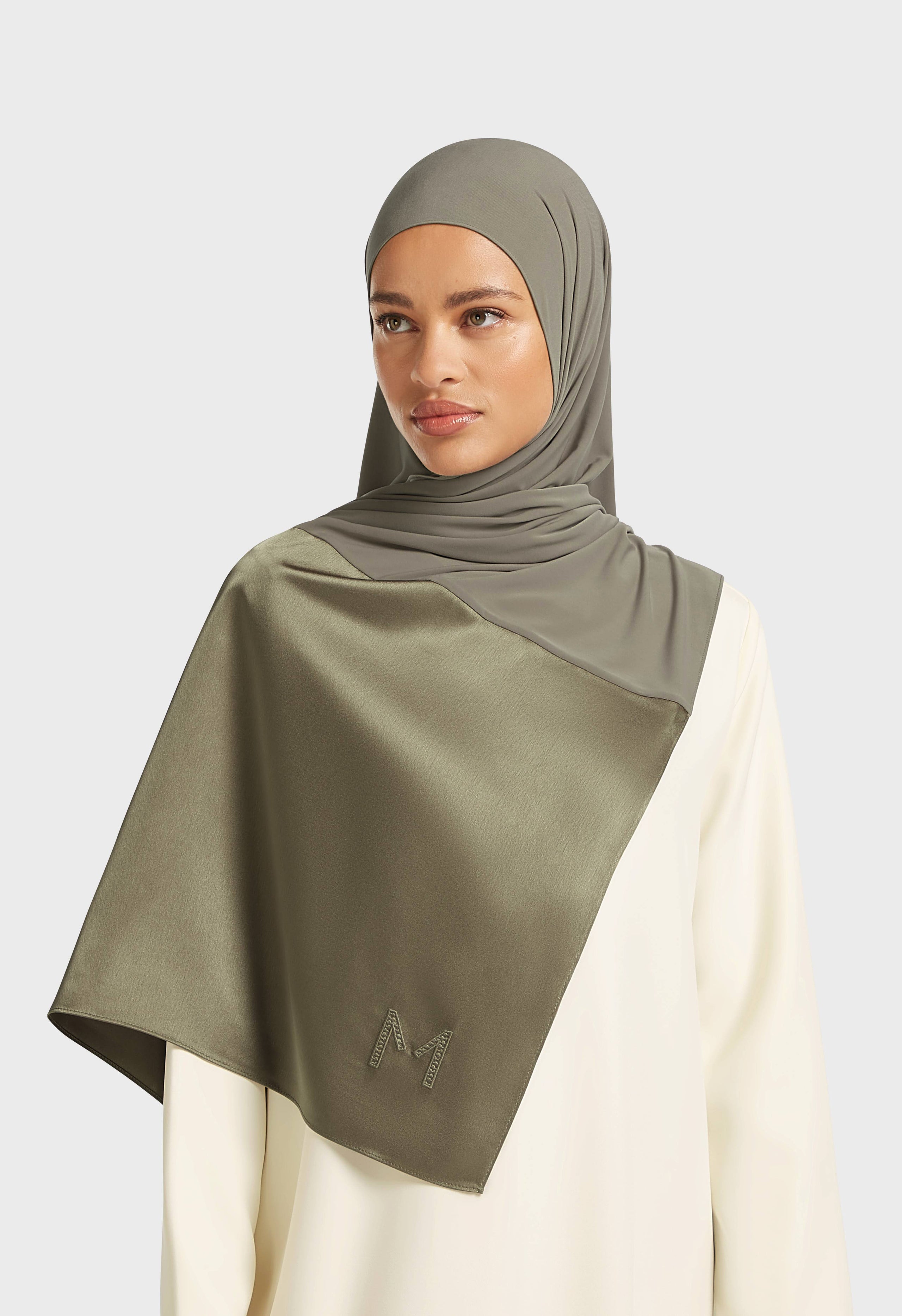 Structured Satin Edge Scarf | Desert Brown