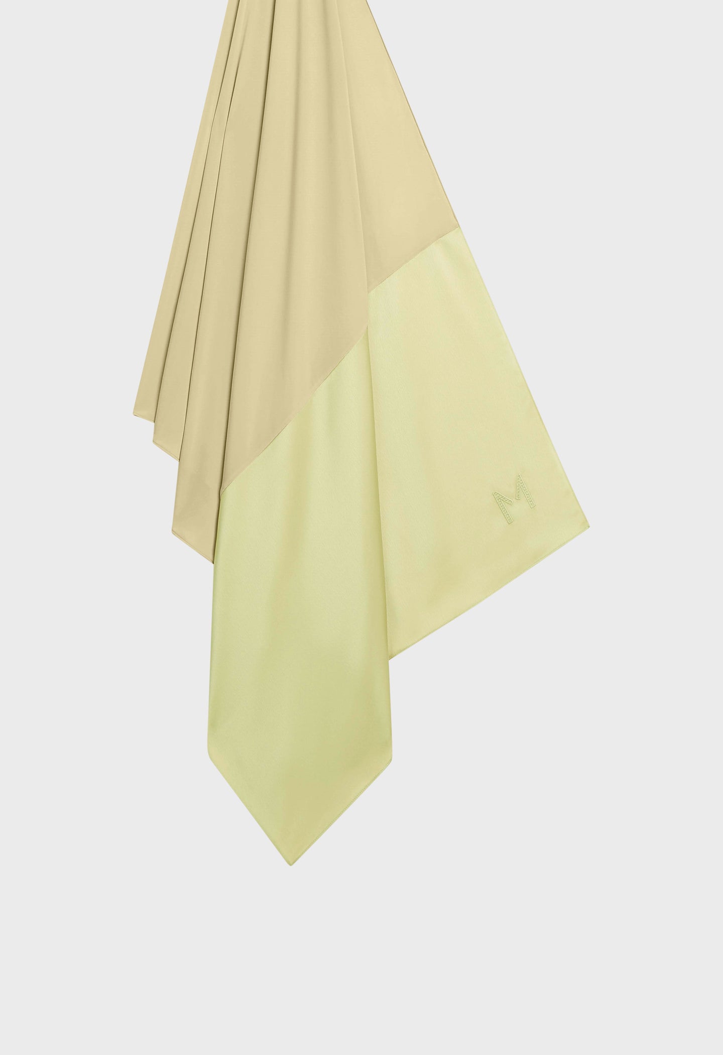 Structured Satin Edge Scarf | Soft Khaki