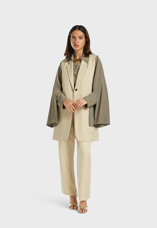 Structured Vest | Brown Rice