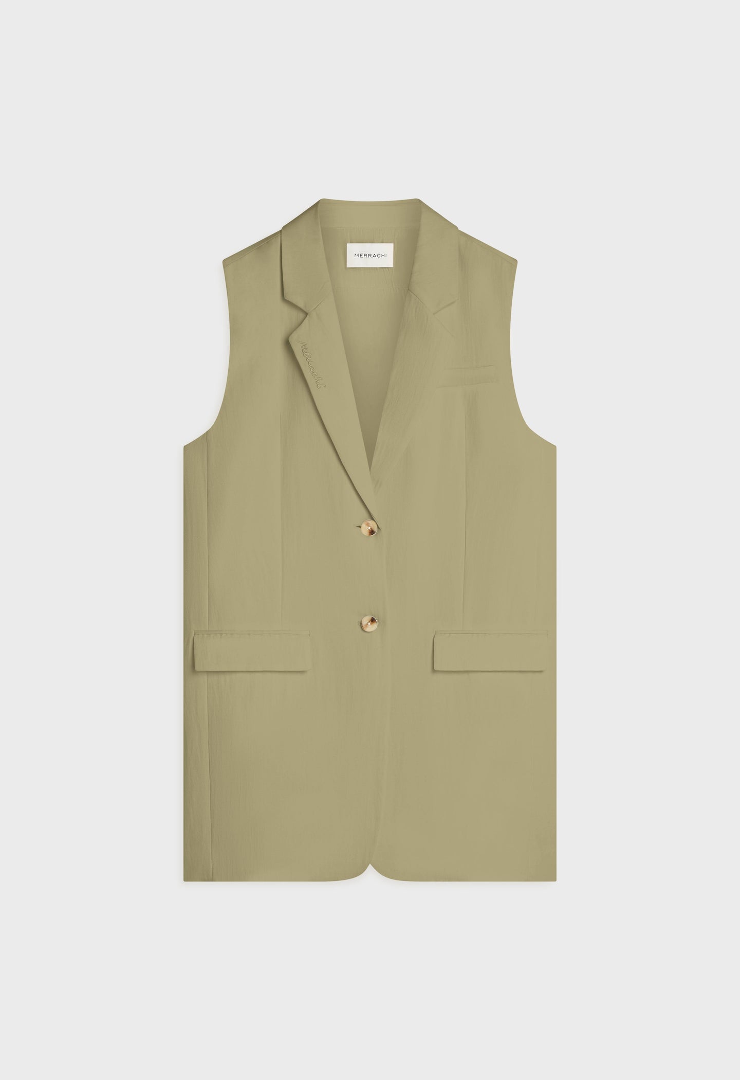 Structured Vest | Grey Green