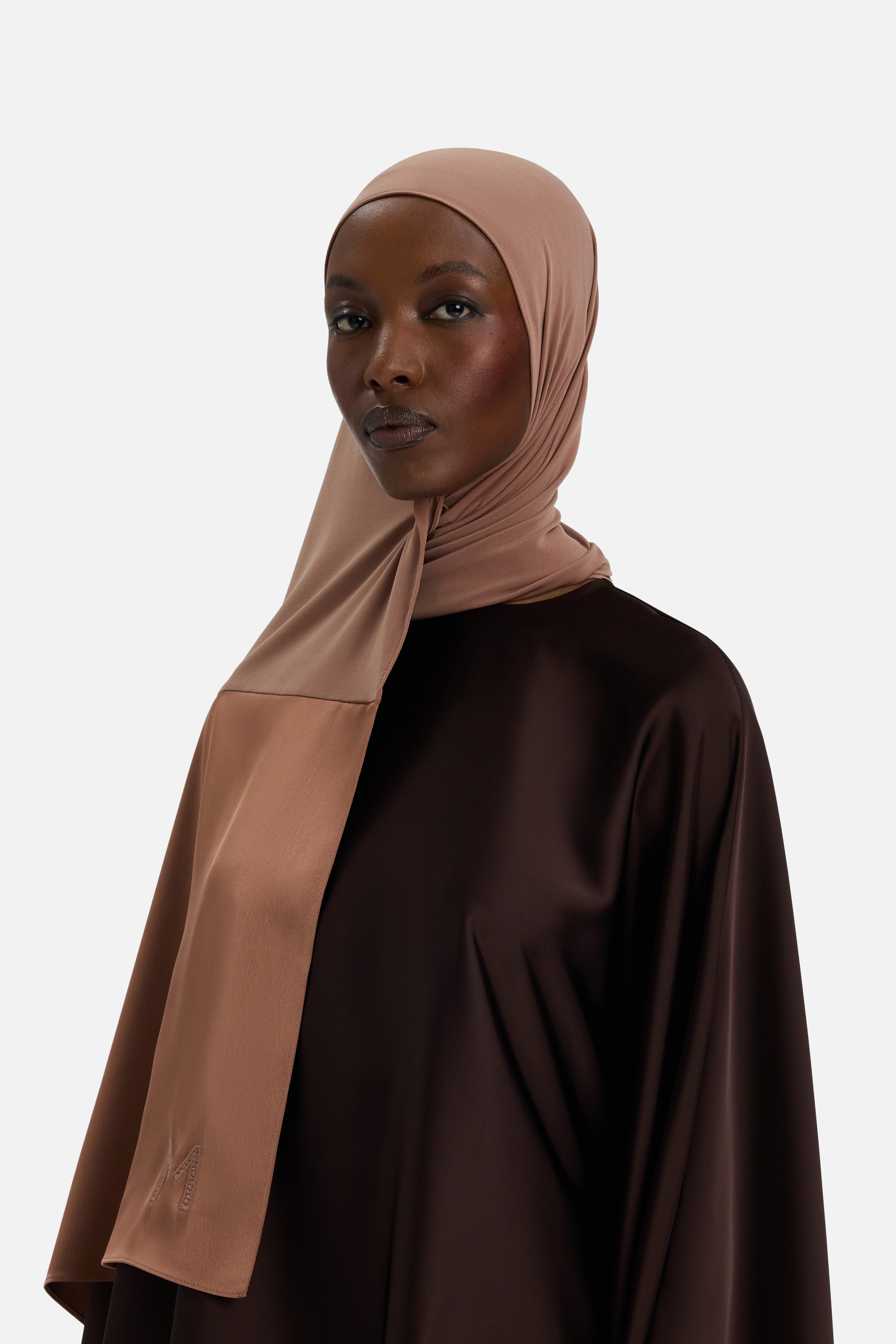 Structured Satin Edge Scarf | Soft Bordeaux