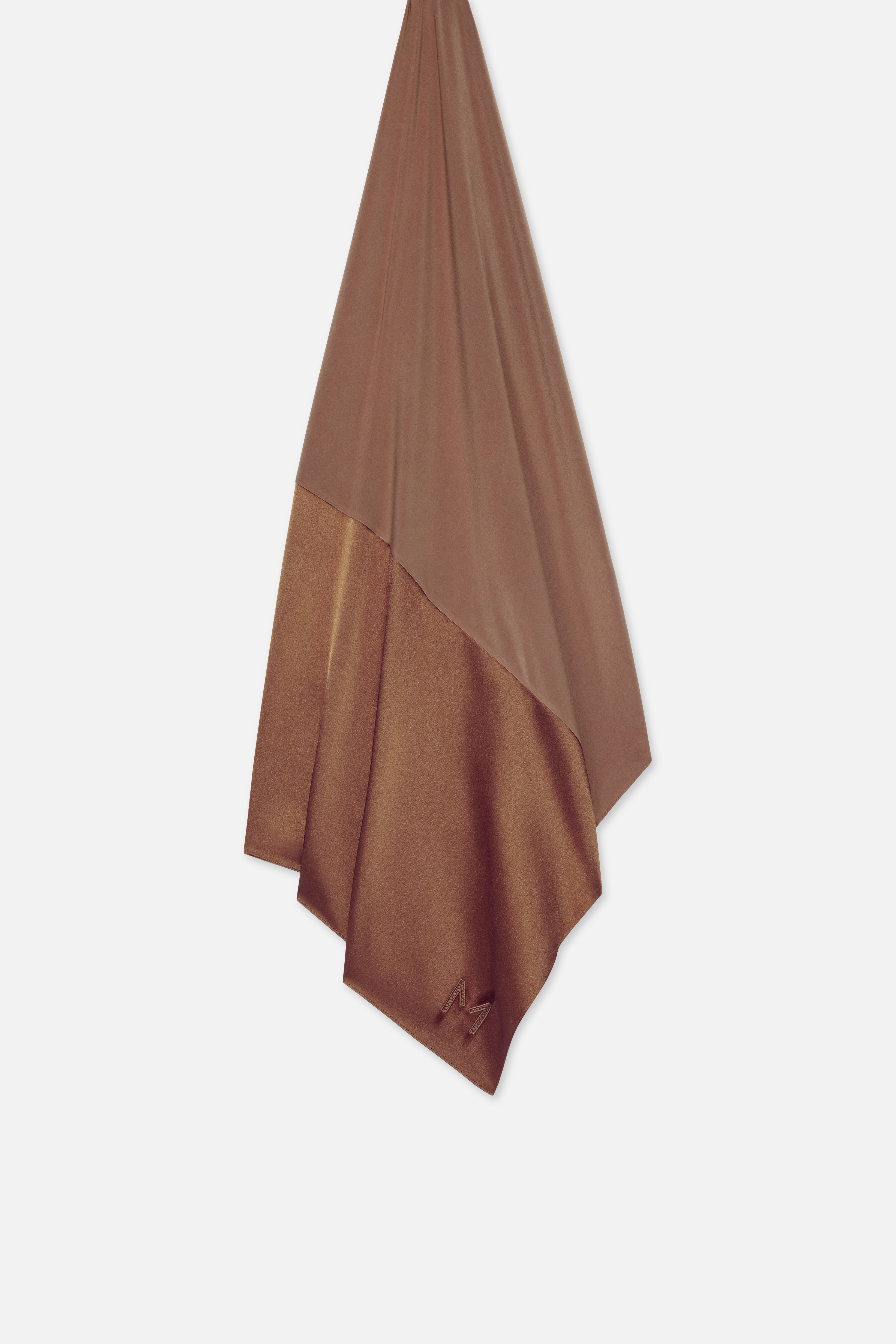 Structured Satin Edge Scarf | Soft Bordeaux
