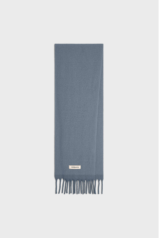 The Brushed Scarf | Dusty Indigo