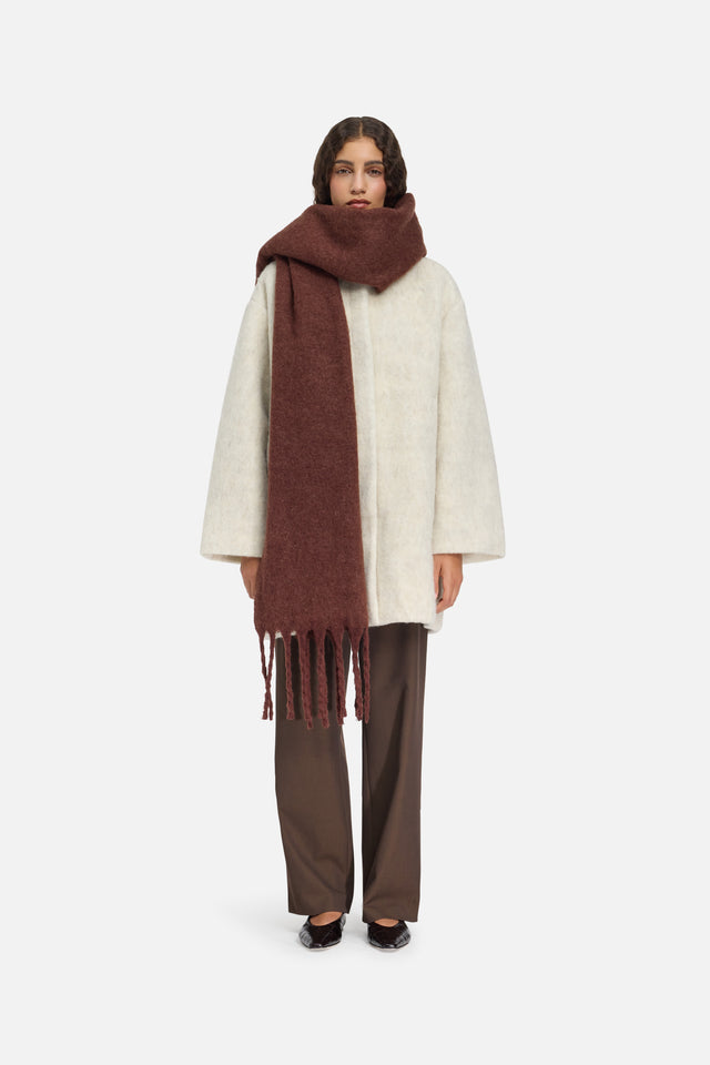 The Brushed Scarf | Dark Cherry