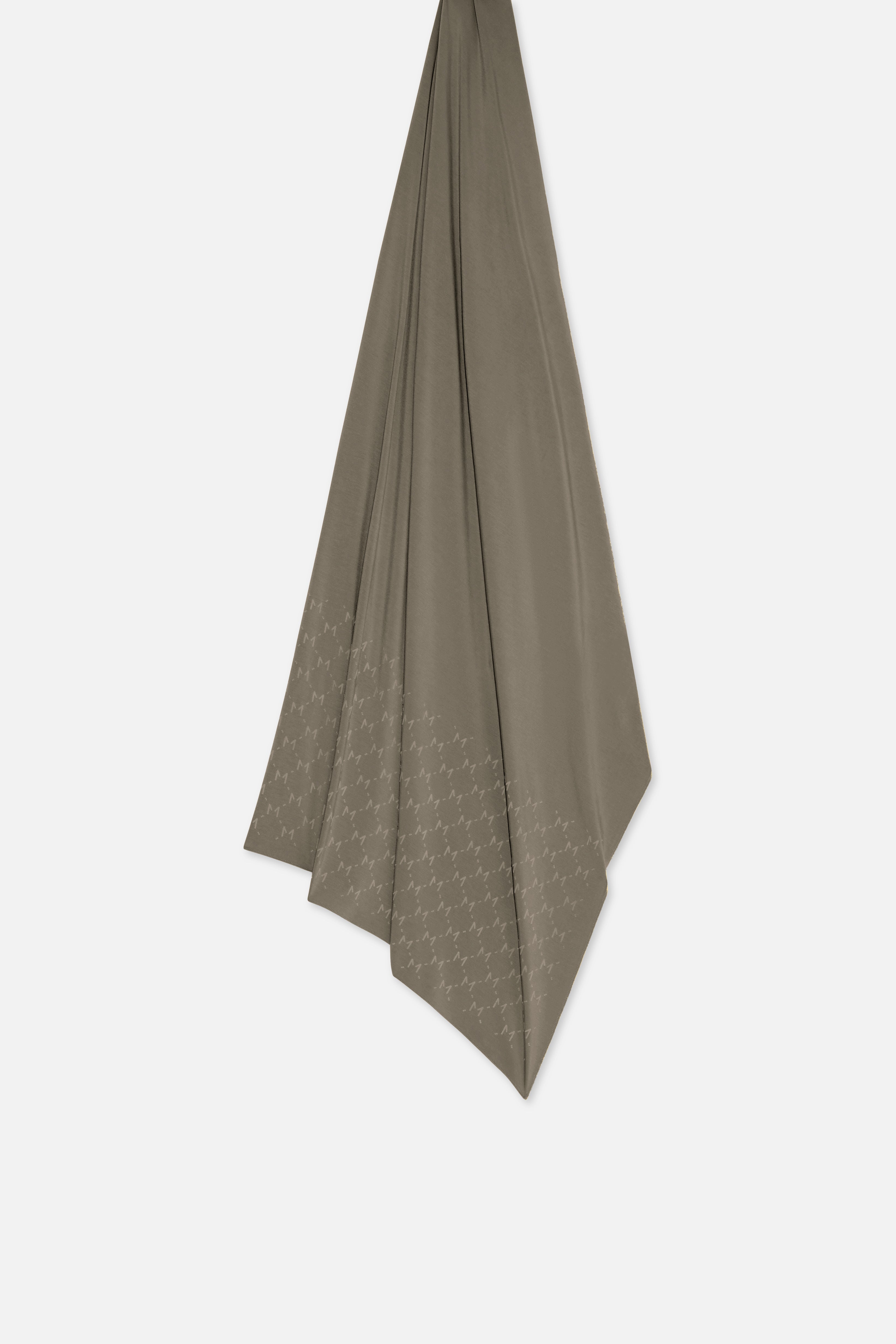 The Monogram Flock Scarf Premium | Marron