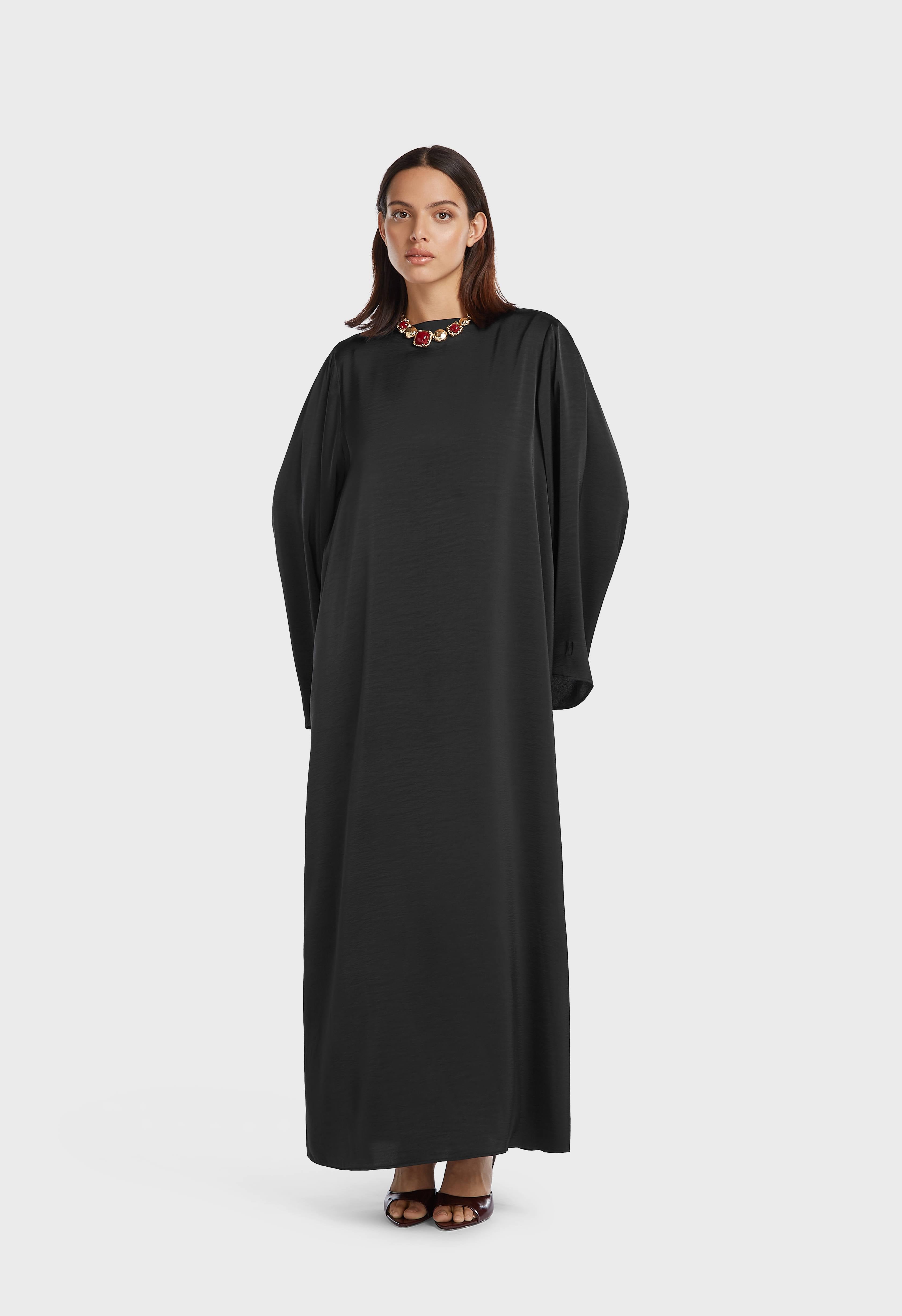 Volume Sleeve Dress | Black