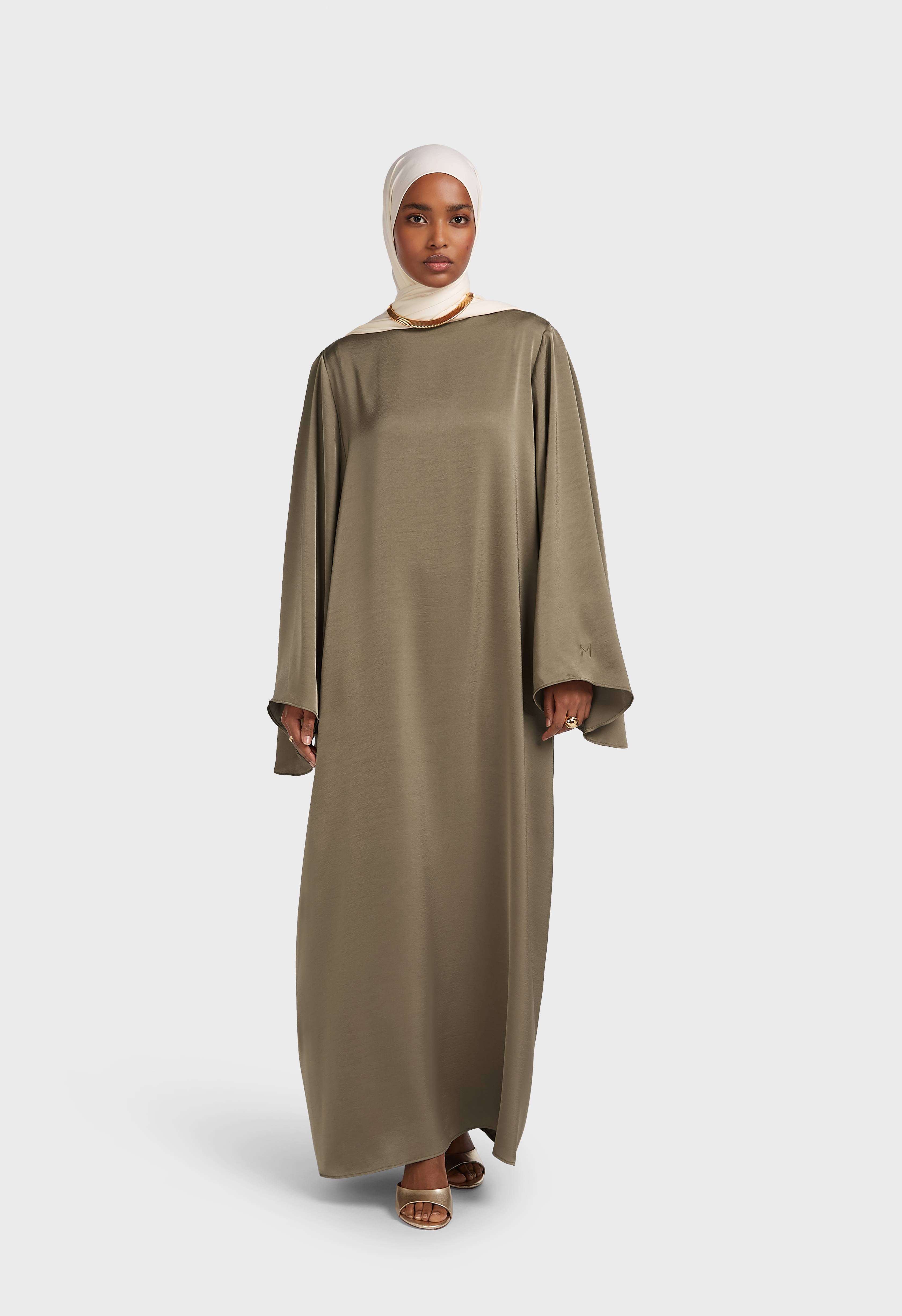 Volume Sleeve Dress | Desert Brown