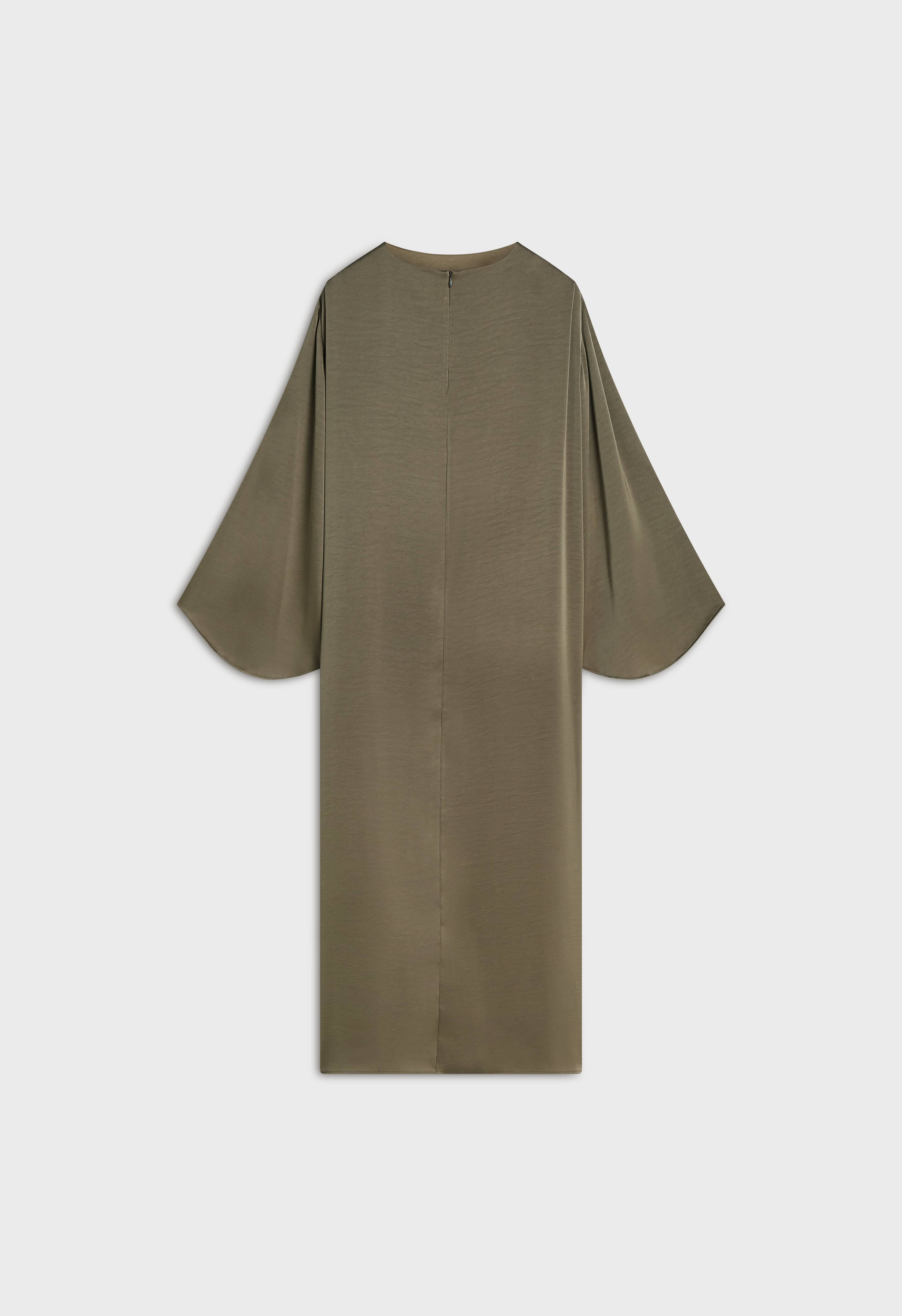 Volume Sleeve Dress | Desert Brown