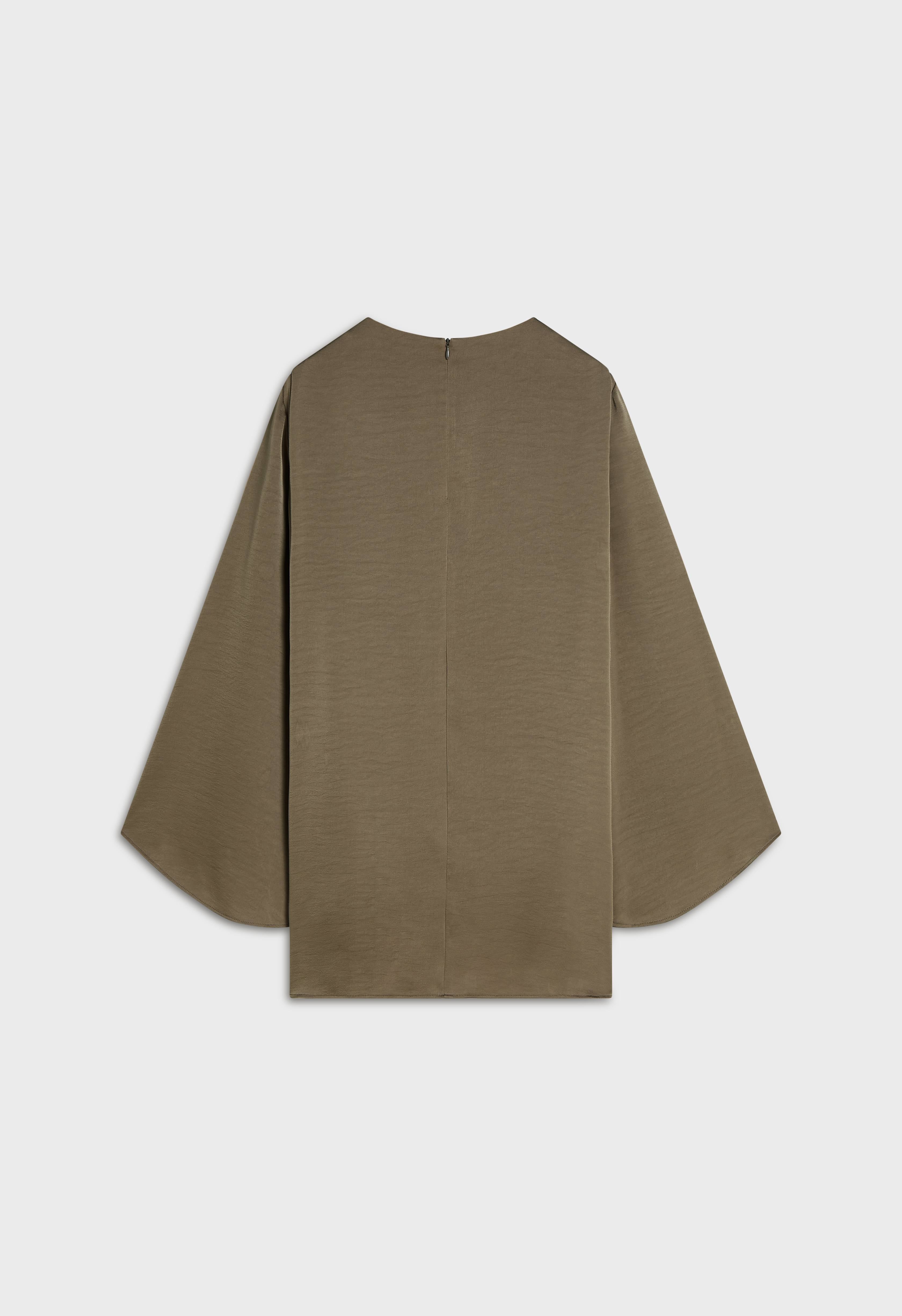 Volume Sleeve Top | Desert Brown