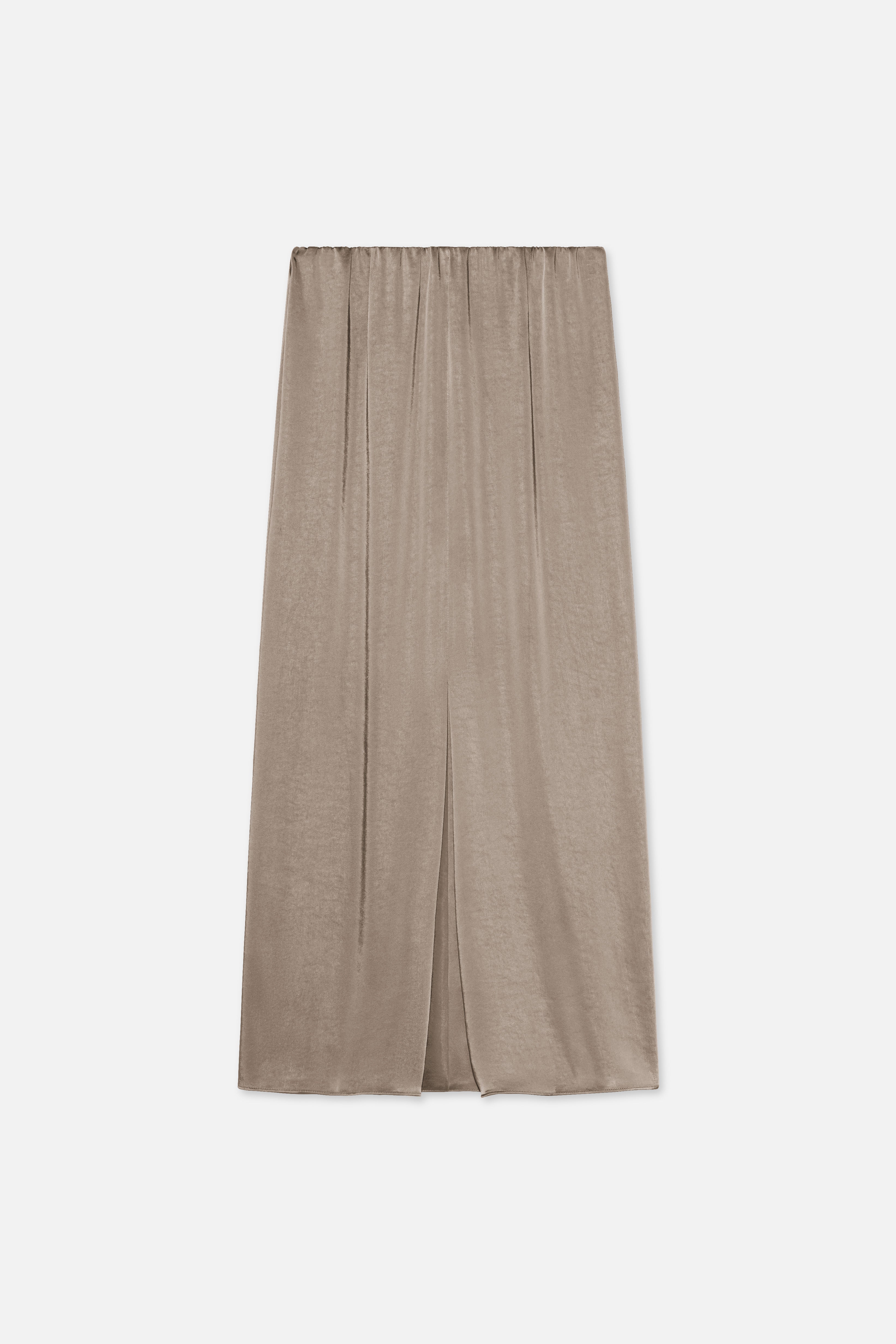 Volume Pleat Skirt | Milky Cacao