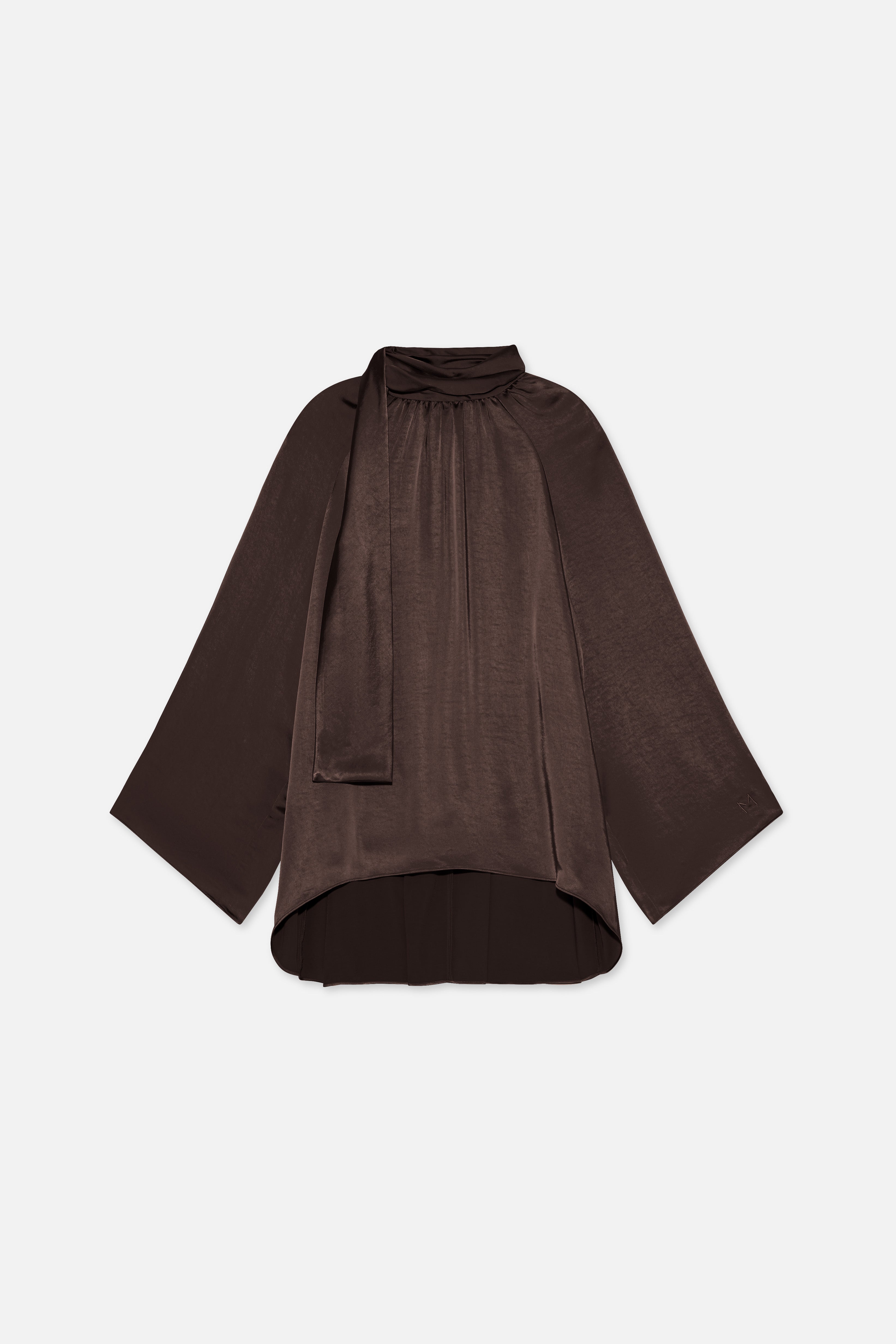 Volume Sleeve Blouse | Dark Brown