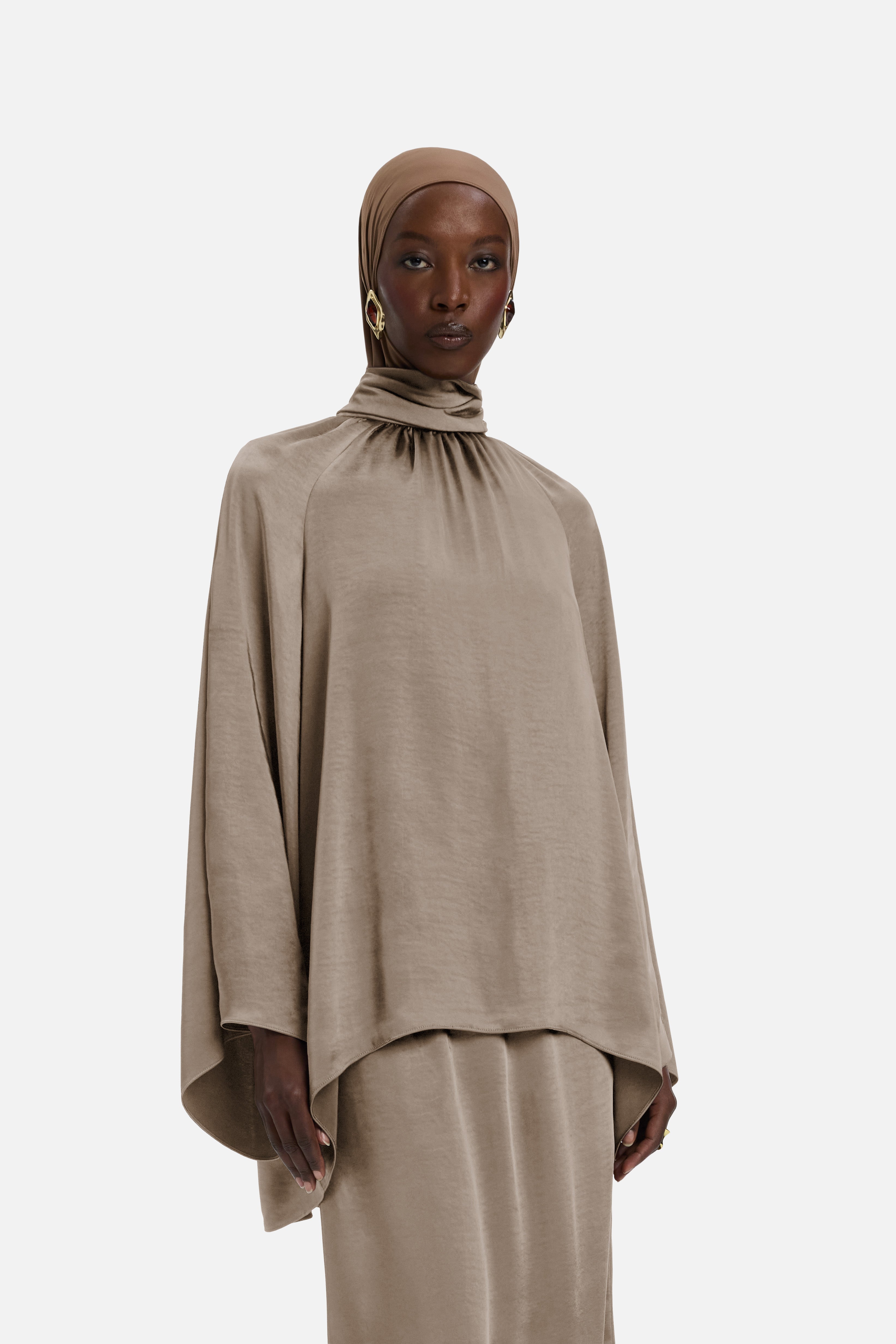 Volume Sleeve Blouse | Milky Cacao