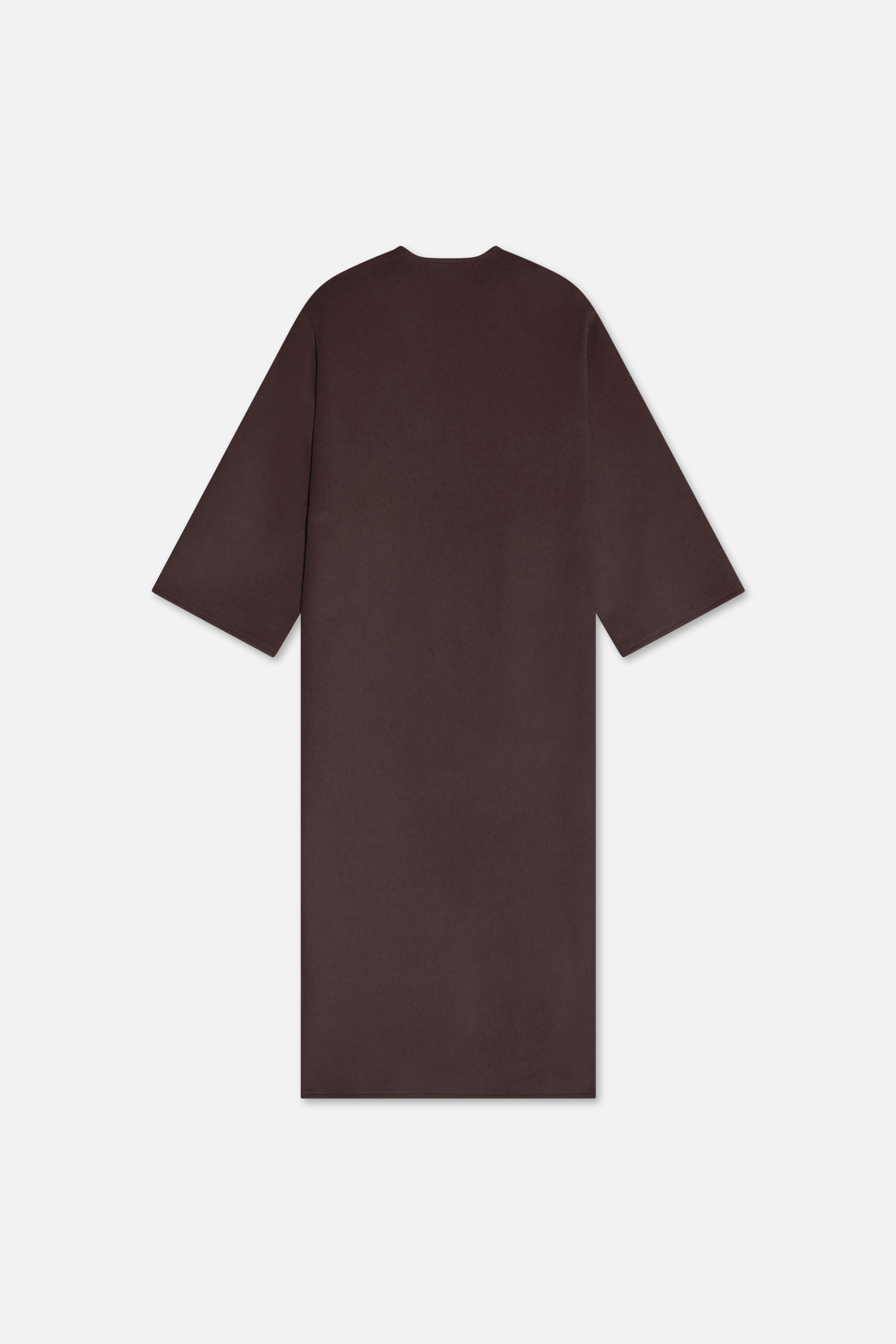 Wool Blend Abaya | Dark Brown