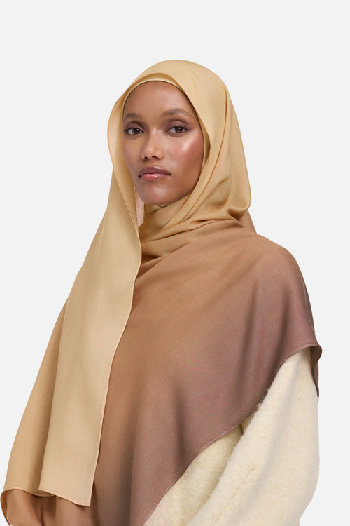 Weightless Woven Scarf | Chocolate Gradient