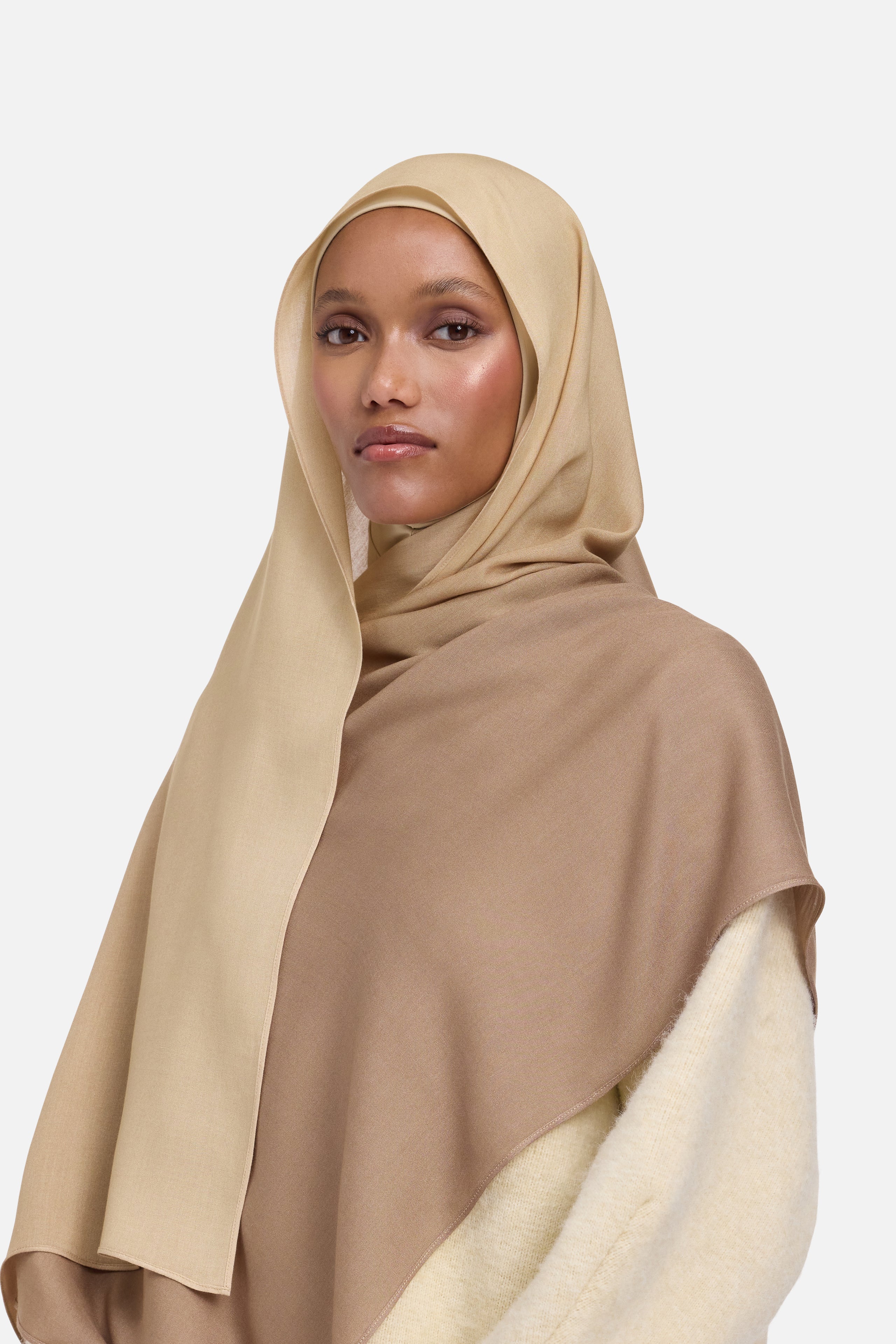 Weightless Woven Scarf | Wood Gradient