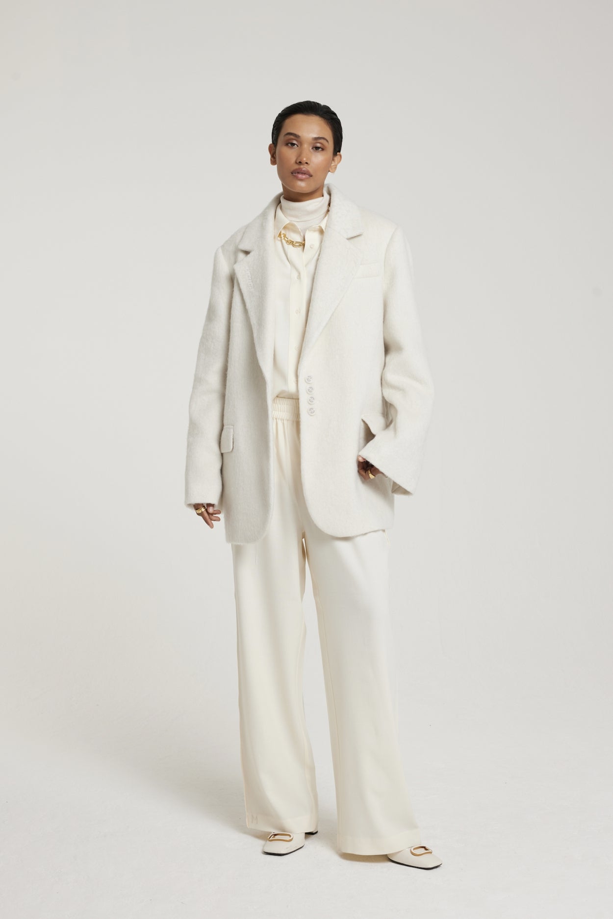 White hot sale formal coat