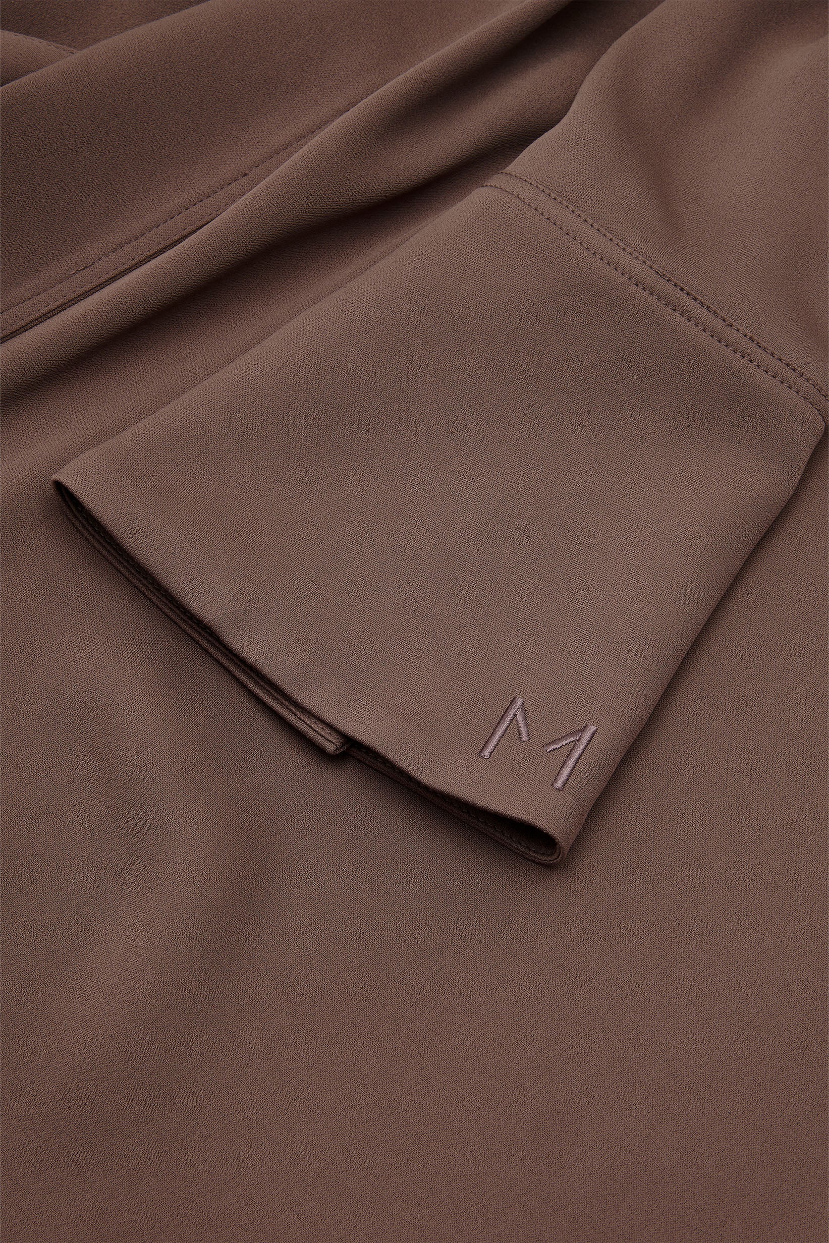 Satin Long Jacket | Ash Brown