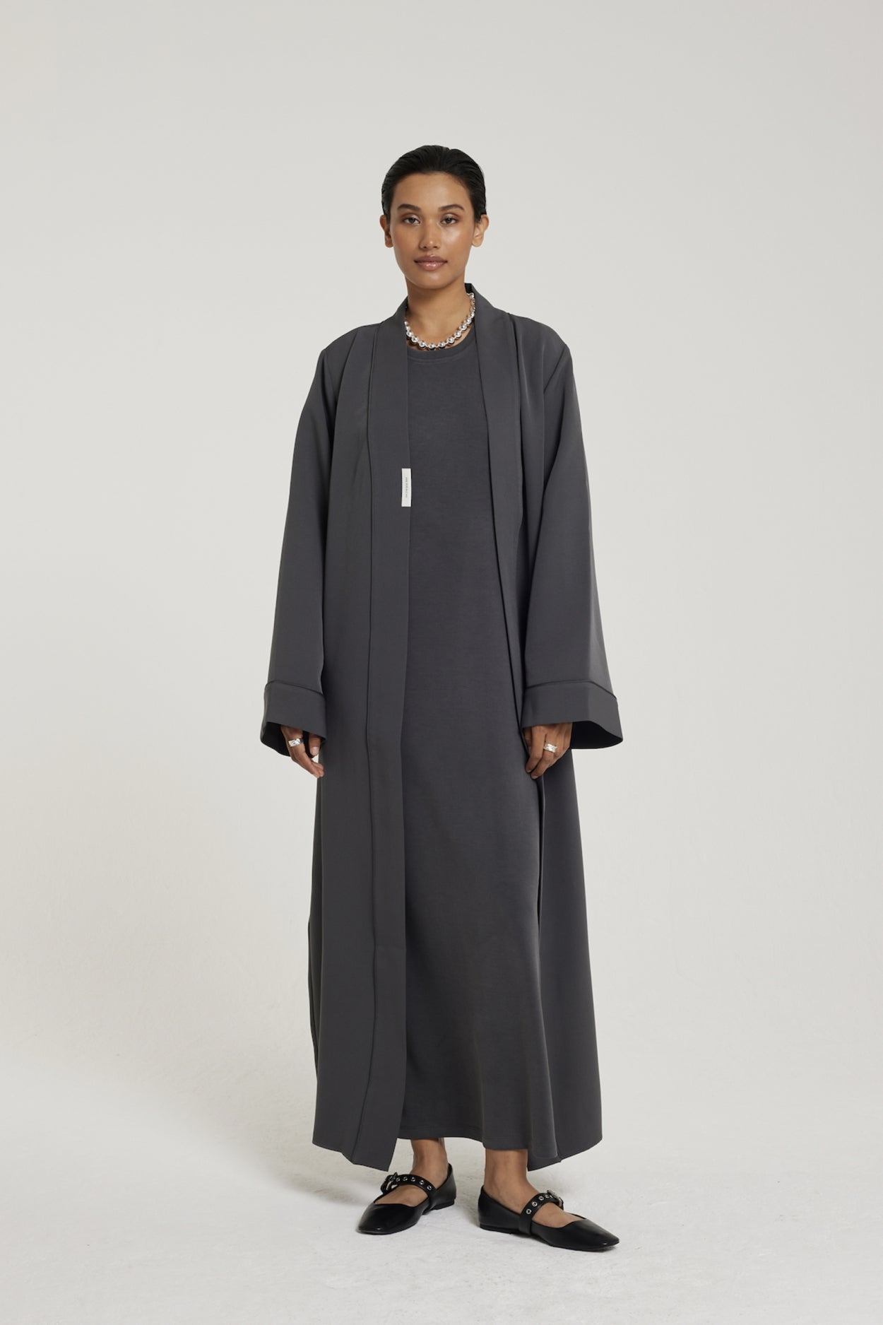 Essential Abaya - Short | Dark Grey
