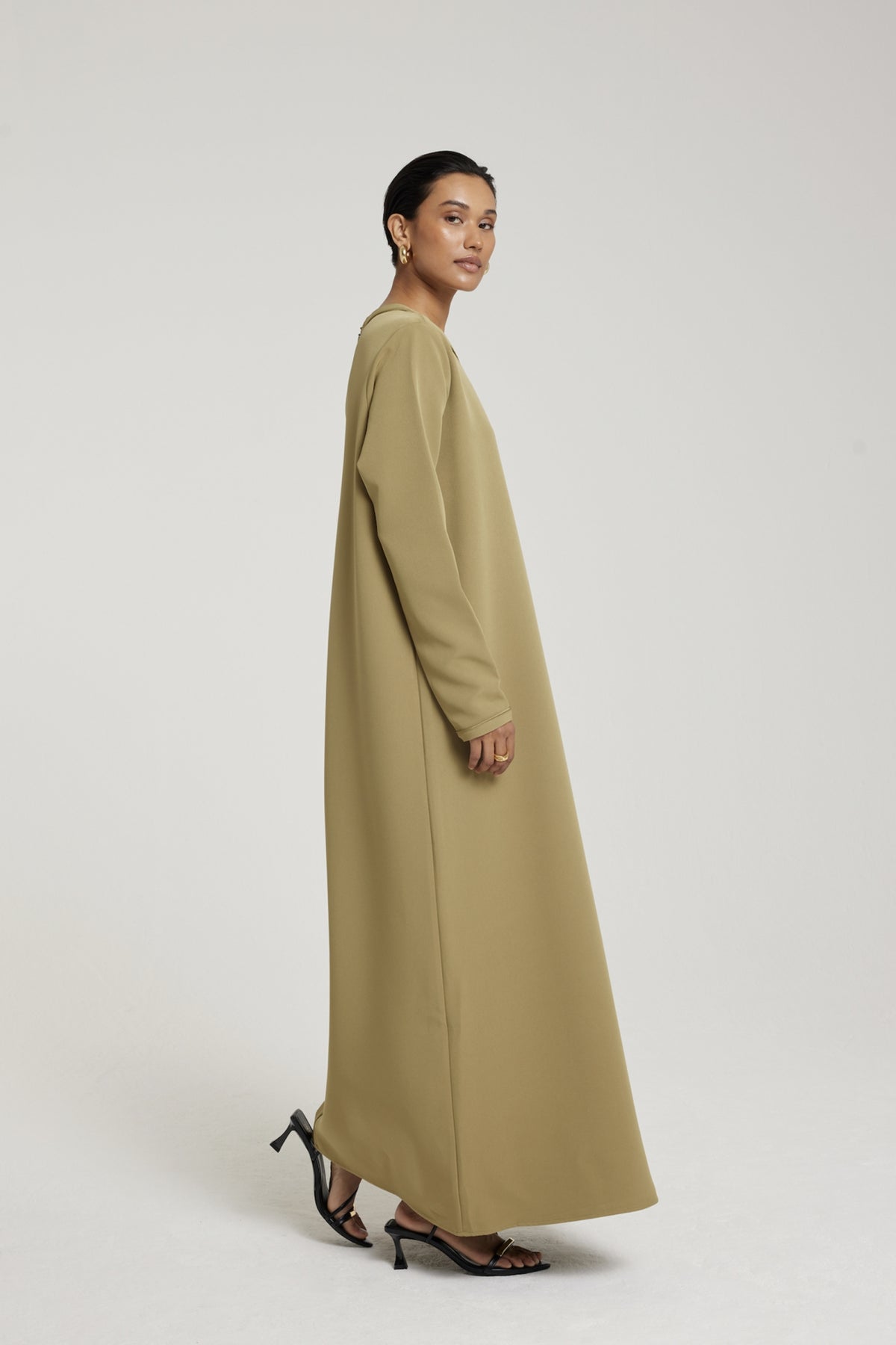 Essential Dress - Short | Khaki Green