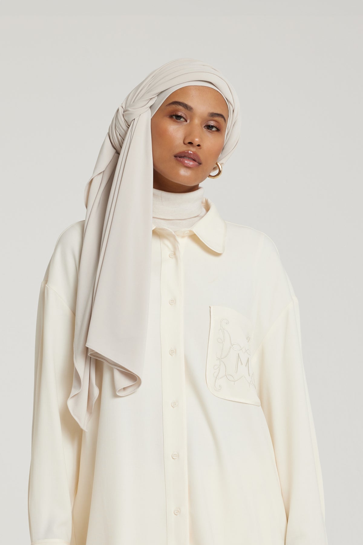 Premium Jersey Scarf | Light Vanilla