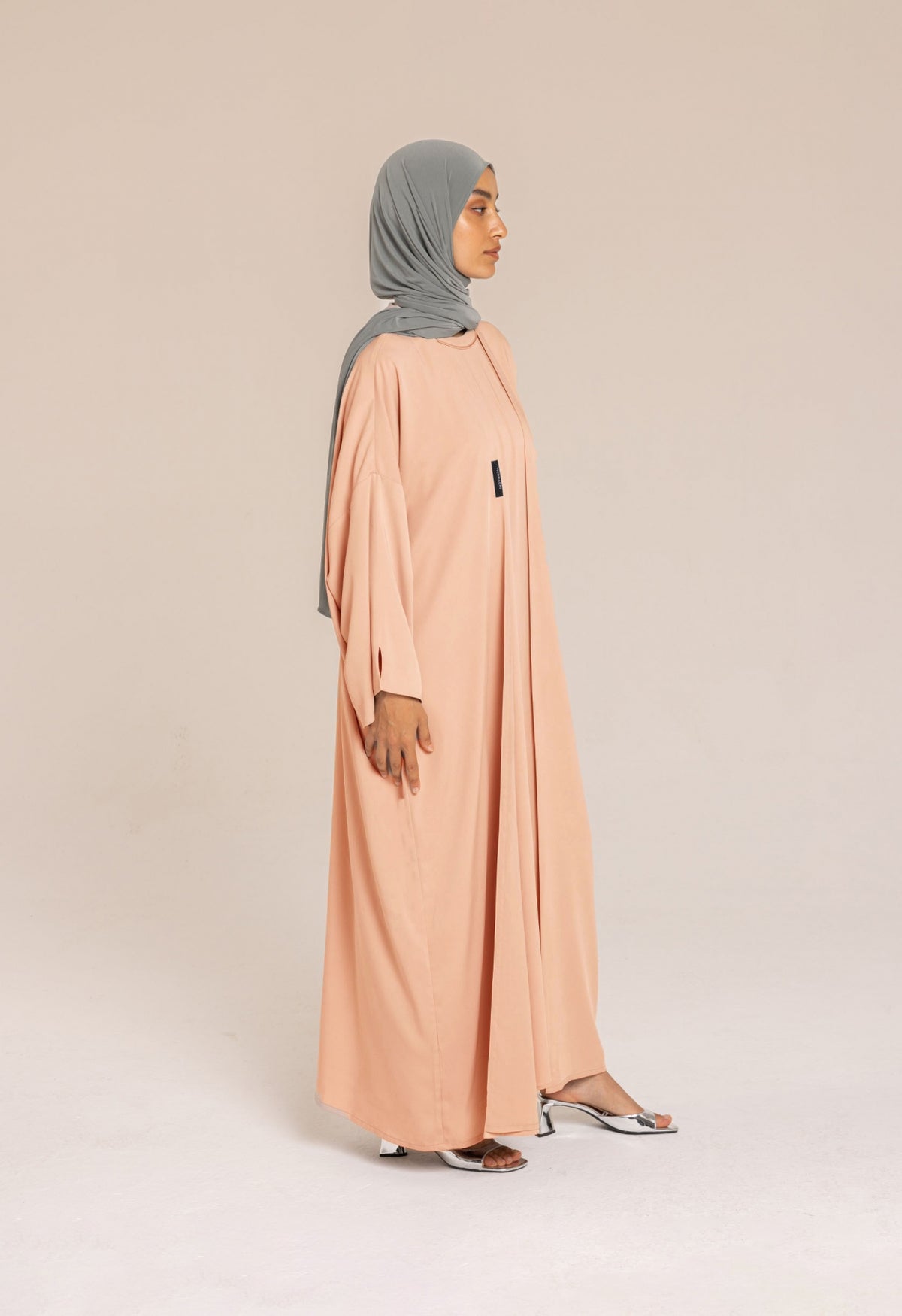 Woven Abaya | Pastel Orange