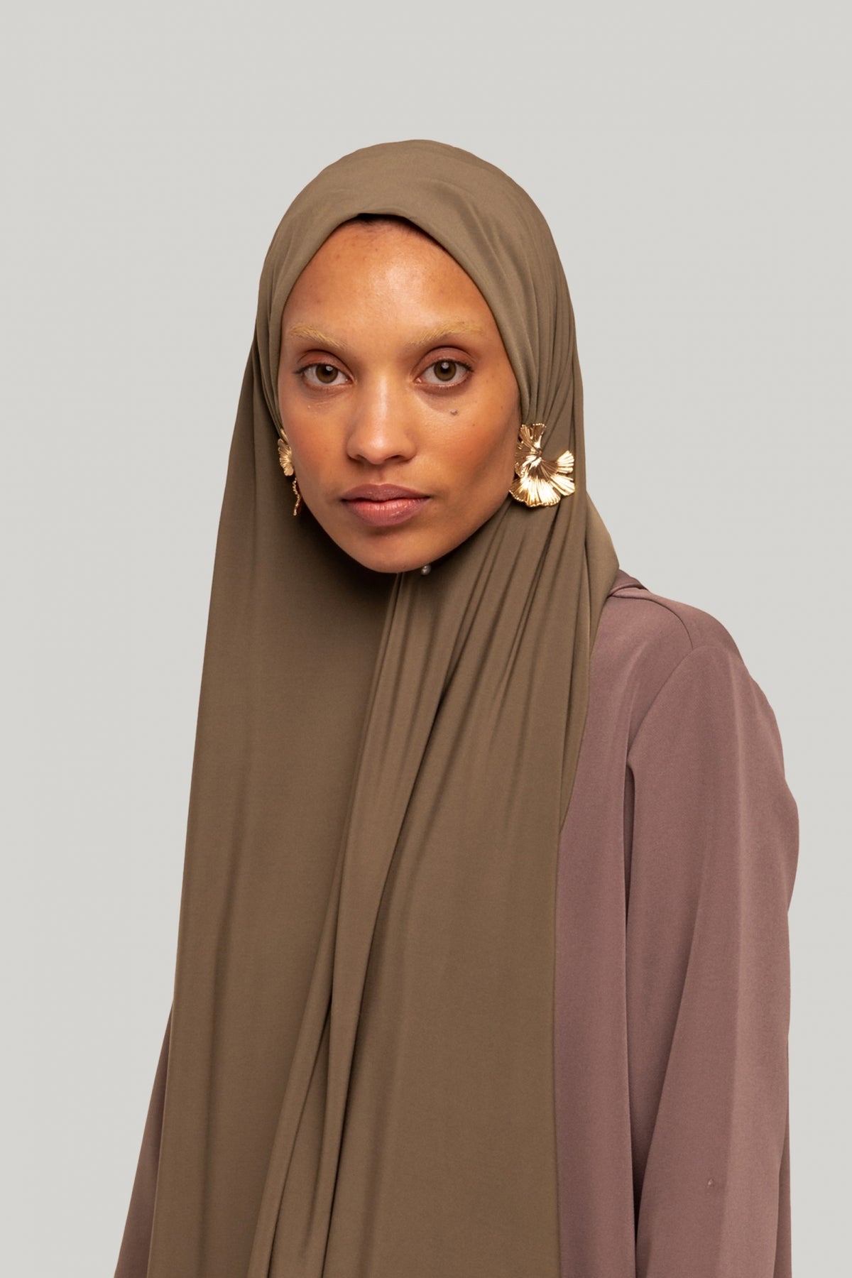 Premium Jersey Scarf | Brown Olive