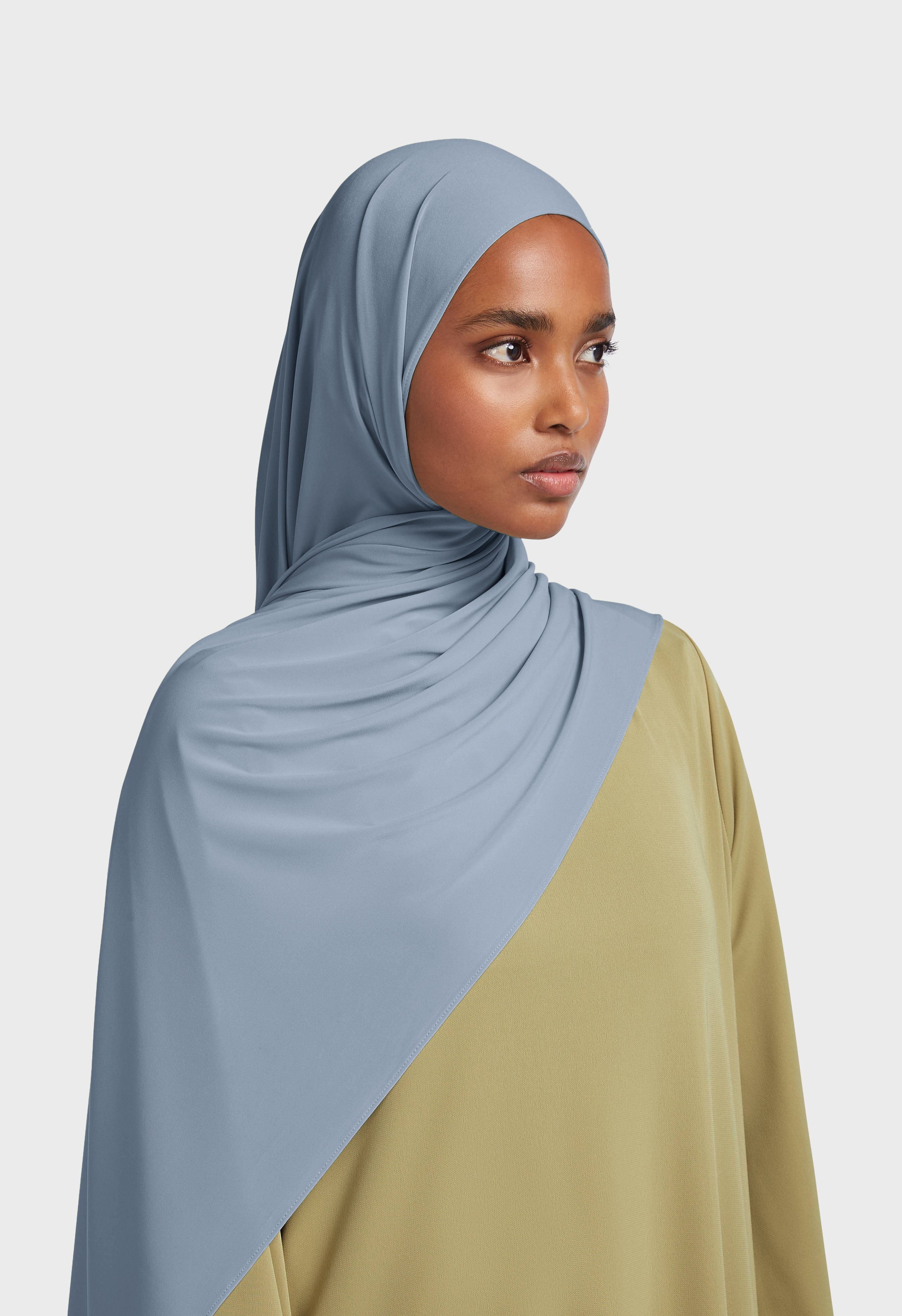 Premium Jersey Scarf | Silver Blue