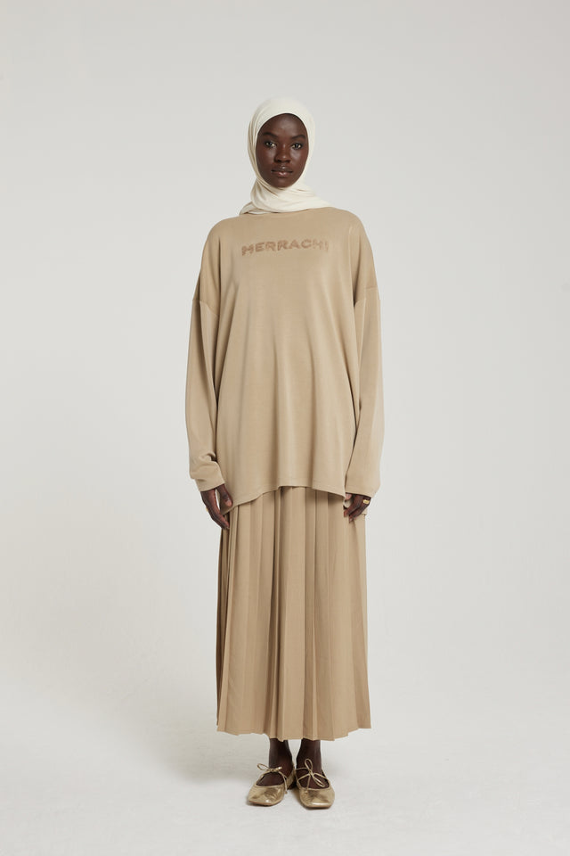 Long Sleeve Top | Almond