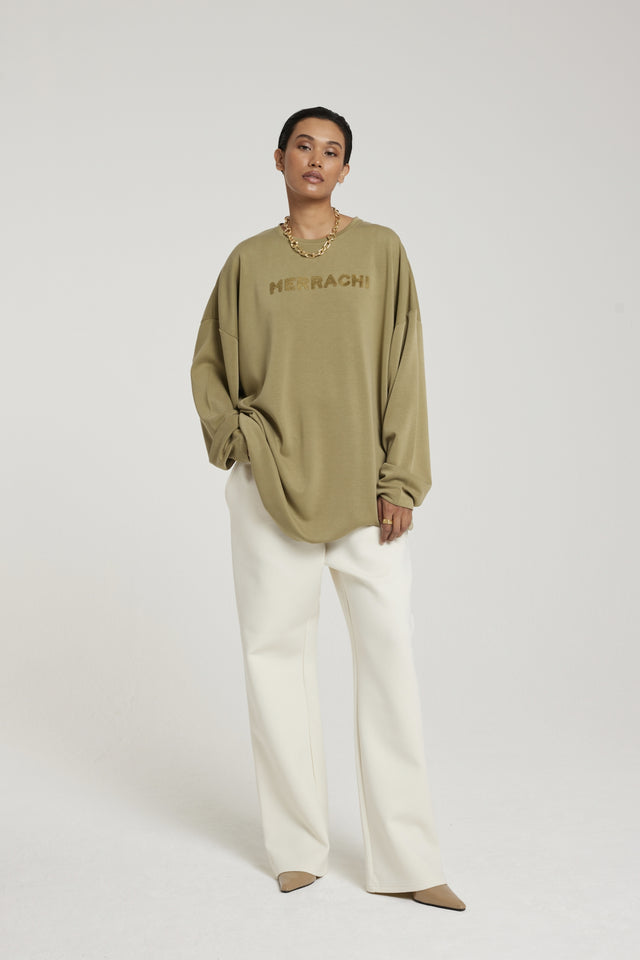 Long Sleeve Top | Khaki Green