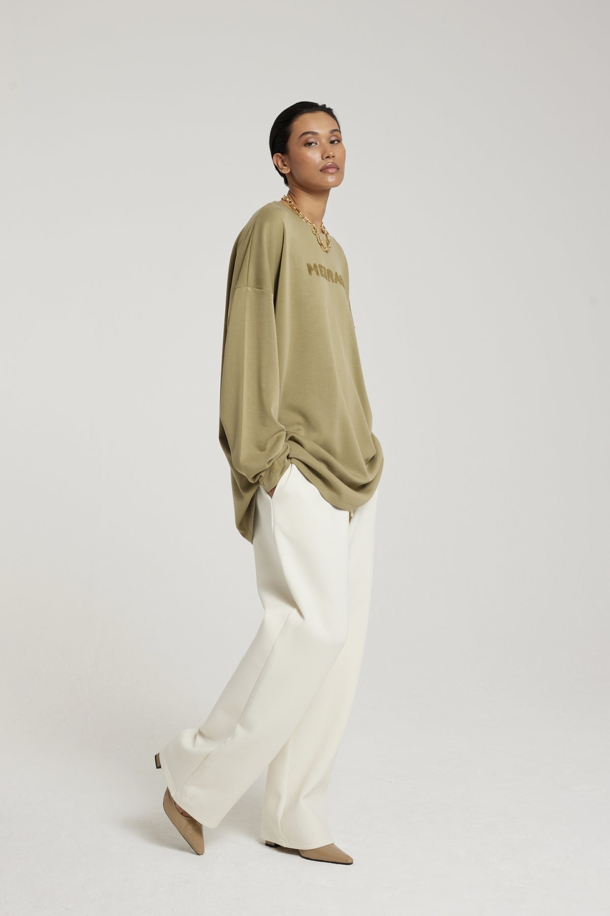 Long Sleeve Top | Khaki Green