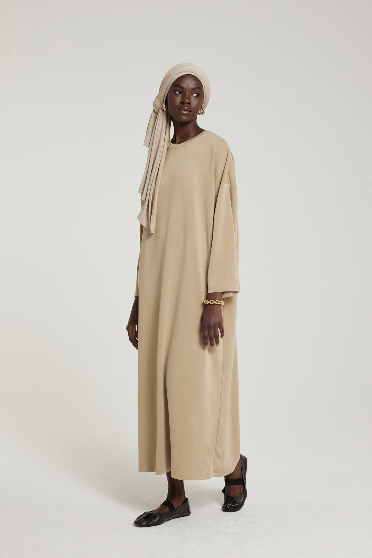 Long Sleeve Dress | Almond